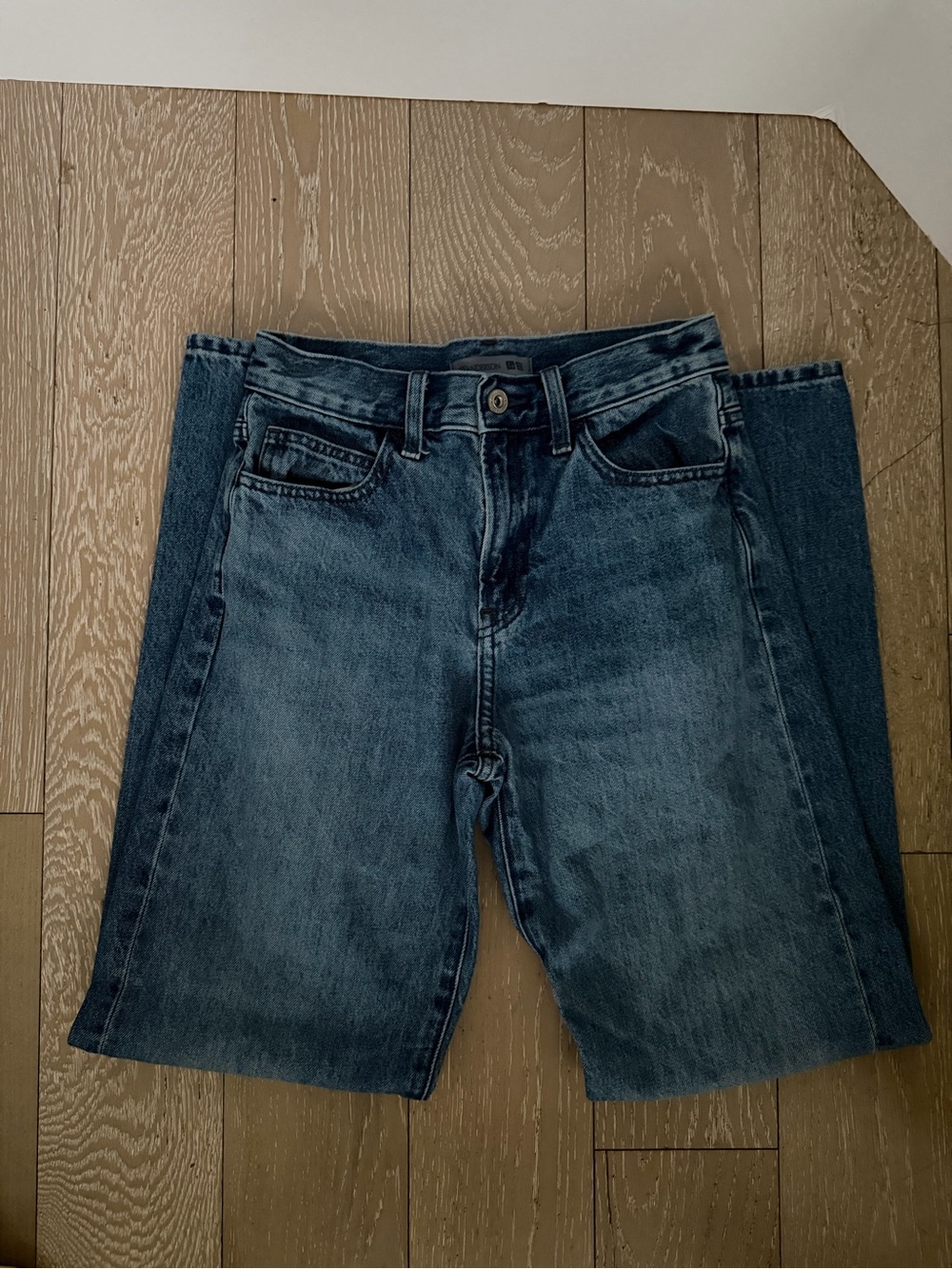 Uniqlo x JW ANDERSON Straight-Leg Jeans in Dark Blue Wash 2024